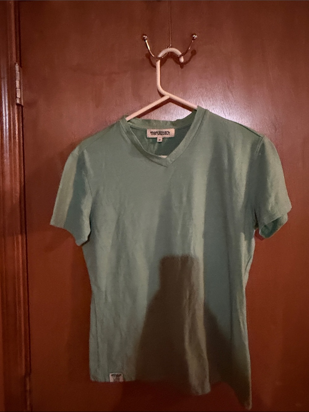 mens cotton v-neck t-shirt - light green